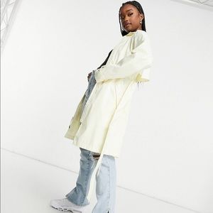 New Nike woven trench coat in off white